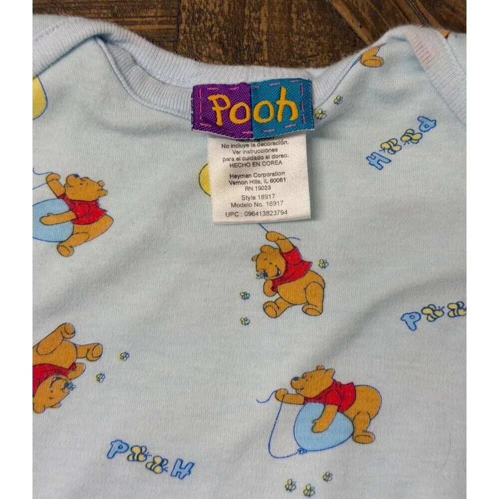 Vintage 90s Disney Winnie the Pooh Infant Unisex Sleep Sack Layette One Size